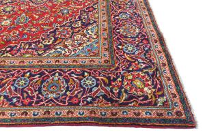 Vintage Red Traditional 7X10 Kashan Persian Rug