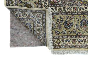 Vintage Cream Traditional 8x11 Kashan Persian Rug
