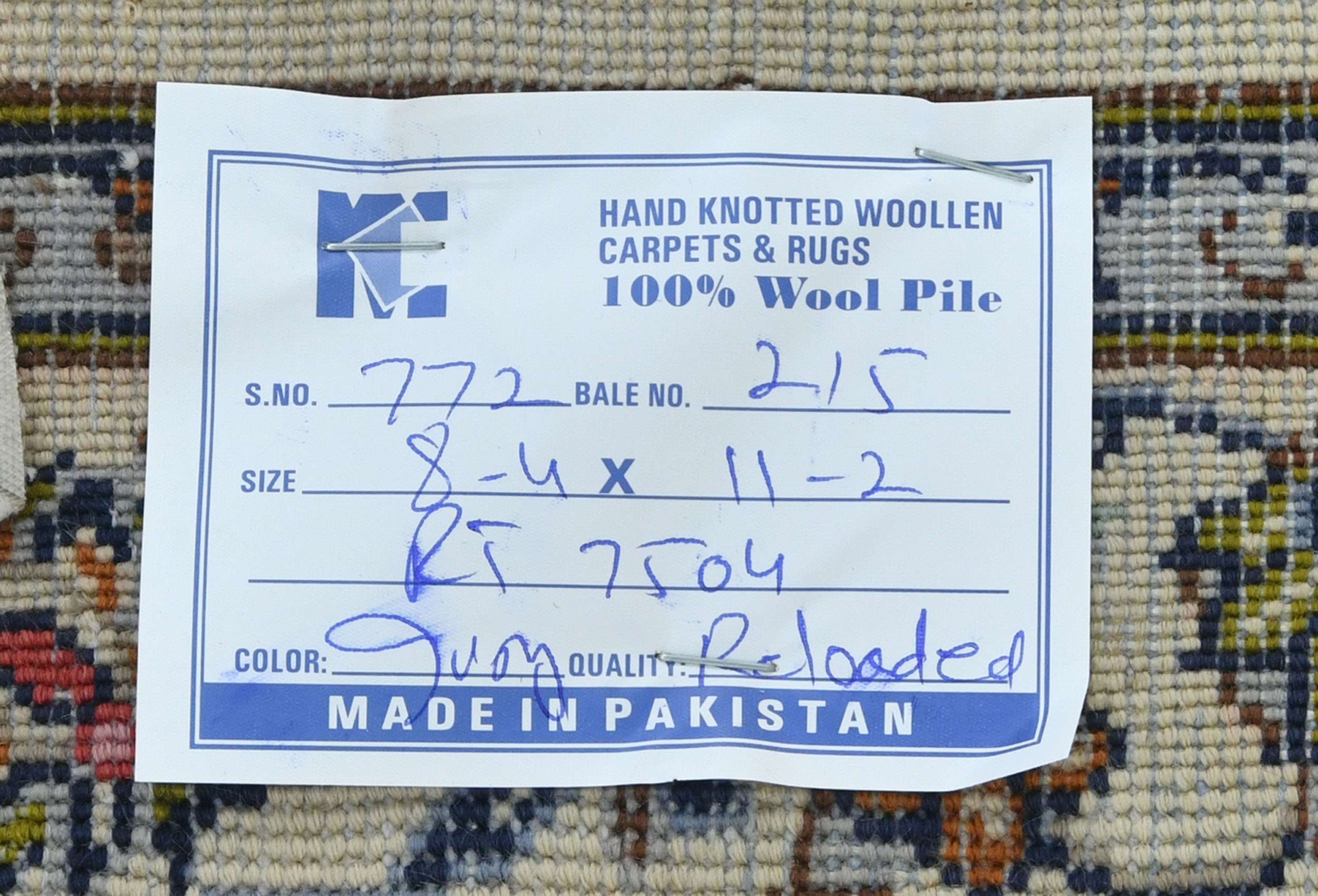 8'4" x 11'2" Hand-Knotted Kashan Persian Wool Rug - Image 14