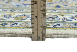 Vintage Cream Traditional  Floral 8x11 Kashan Persian Rug