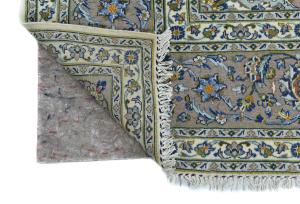 Vintage Cream Traditional  Floral 8x11 Kashan Persian Rug