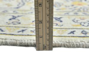 Vintage Cream Floral Traditional 8X11 Kashan Persian Rug