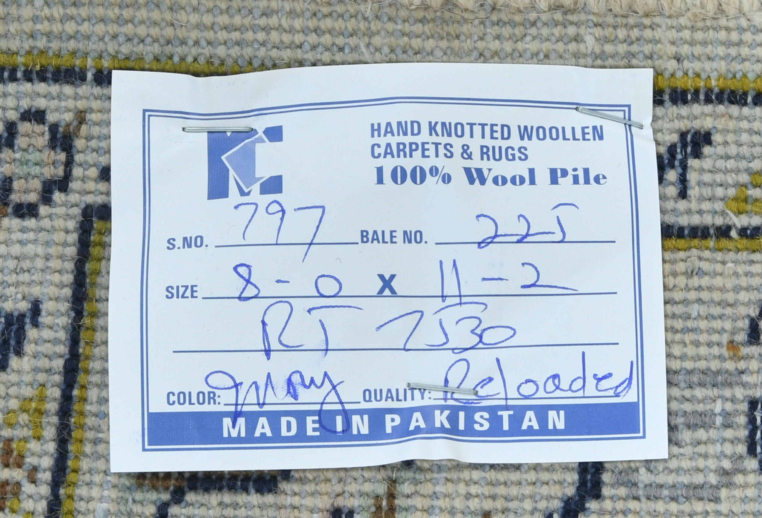 8'0" x 11'2" Hand-Knotted Kashan Persian Wool Rug - Image 14