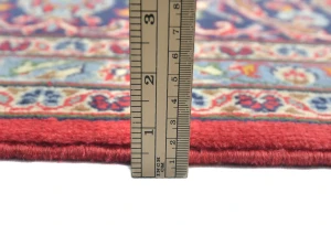 Vintage Red Floral Traditional 8x11 Kashan Persian Rug