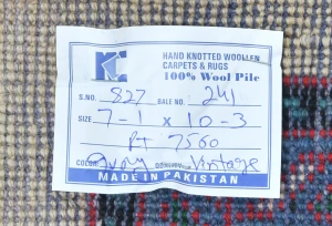 Vintage Cream Floral Traditional 7X10 Mahal Persian Rug