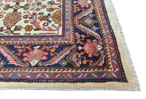 Vintage Cream Floral Traditional 7X10 Mahal Persian Rug