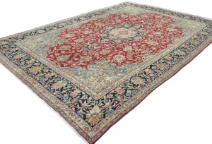 Vintage Red Traditional Floral 7'9X10'10 Kerman Persian Rug