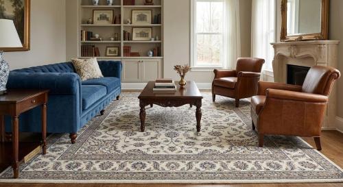 Vintage Cream Floral Classic 10X13 Tabriz Persian Rug