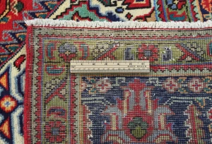 Vintage Red Floral Traditional 8X11 Tabriz Persian Rug