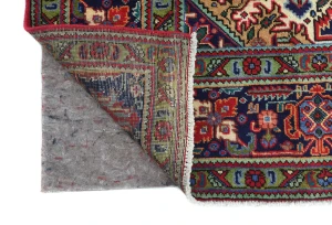Vintage Red Floral Traditional 8X11 Tabriz Persian Rug