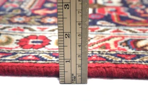 Vintage Red Floral Traditional 8x11 Tabriz Persian Rug