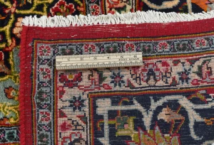 Vintage Red Floral Traditional 8x11 Mashad Persian Rug