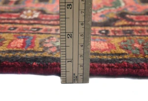 Vintage Red Geometric 8x11 Heriz Persian Rug