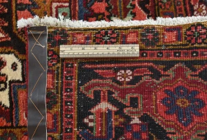 Vintage Red Geometric 8x11 Heriz Persian Rug