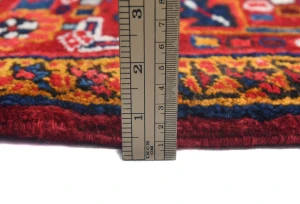 Vintage Red Floral 8x12 Heriz Persian Oriental Rug