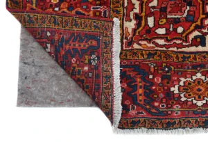 Vintage Red Floral 8x12 Heriz Persian Oriental Rug