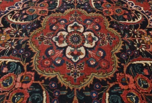 Vintage Red Floral 8x10 Bakhtiari Persian Oriental Rug