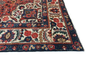 Vintage Red Floral 8x10 Bakhtiari Persian Oriental Rug