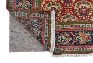 Vintage Red Floral Traditional 6X9 Tabriz Persian Rug