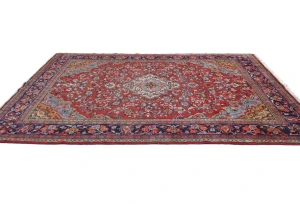 Vintage Red Floral 6'4 X 9'10 Hamedan Persian Rug