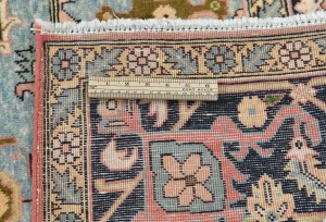 Vintage Blush Pink Geometric Traditional 7X10 Tabriz Persian Rug