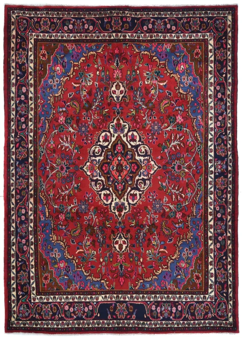 Vintage Red Tribal 7X10 Hamedan Persian Rug