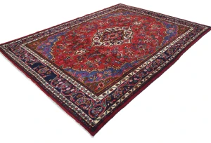 Vintage Red Tribal 7X10 Hamedan Persian Rug