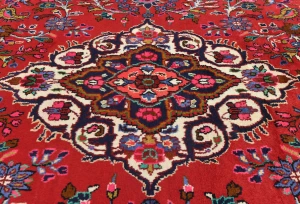 Vintage Red Tribal 7X10 Hamedan Persian Rug