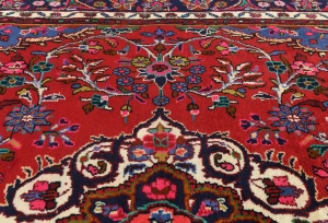 Vintage Red Tribal 7X10 Hamedan Persian Rug