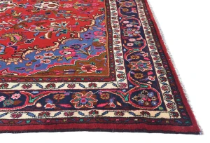 Vintage Red Tribal 7X10 Hamedan Persian Rug