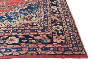 Vintage Red Traditional Floral 8x11 Hamedan Persian Rug