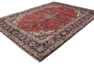 Vintage Red Floral Traditional 7X10 Hamedan Persian Rug