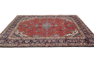 Vintage Red Floral Traditional 7X10 Hamedan Persian Rug