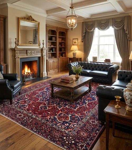 Vintage Red Floral 10X12 Bakhtiari Persian Rug