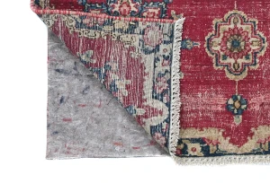 Semi Antique Muted Floral 2X3 Distressed Oriental Rug
