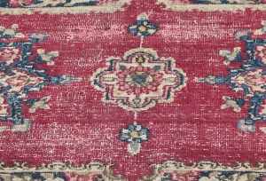Semi Antique Muted Floral 2X3 Distressed Oriental Rug