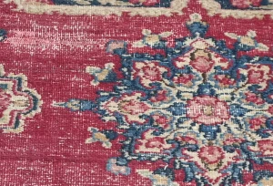 Semi Antique Muted Floral 2X3 Distressed Oriental Rug