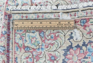 Semi Antique Muted Floral 1'7X1'8 Distressed Oriental Square Rug