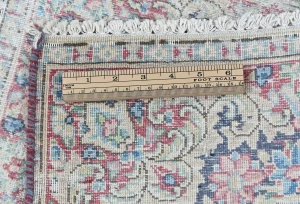 Semi Antique Muted Floral 1'7X1'8 Distressed Oriental Square Rug