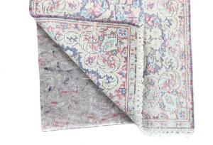 Semi Antique Muted Floral 1'7X1'8 Distressed Oriental Square Rug