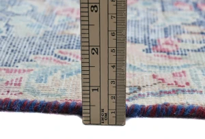 Semi Antique Muted Floral 1'6X2'3 Distressed Vintage Oriental Rug