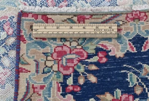 Semi Antique Muted Floral 1'6X2'3 Distressed Vintage Oriental Rug