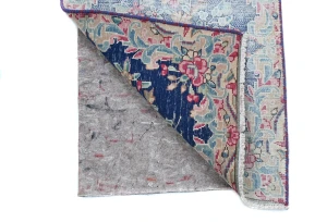 Semi Antique Muted Floral 1'6X2'3 Distressed Vintage Oriental Rug