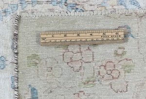 Semi Antique Muted Cream Floral 2'6X2'11 Distressed Oriental Rug