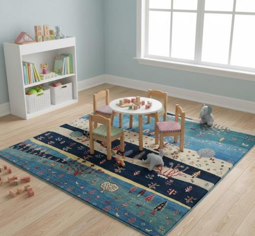 Multicolored Tribal 8X8 Gabbeh Oriental Square Rug