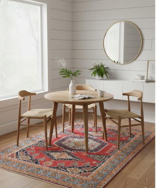 Red Geometric Modern 4'11X6'2 Kazak Pakistan Rug