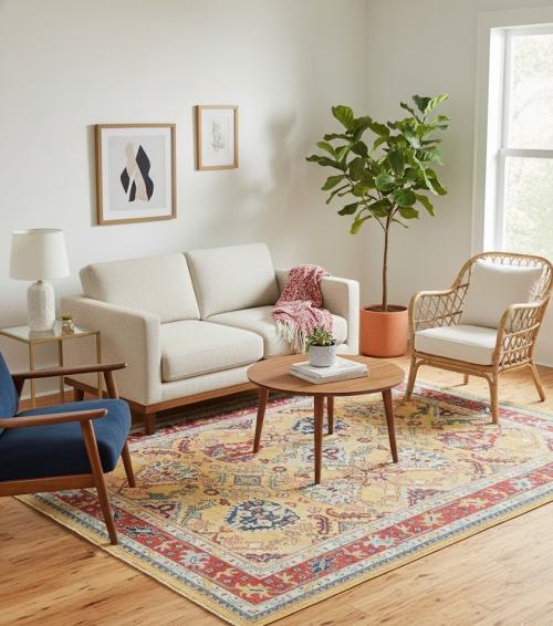 Rusty Beige Pictorial Modern 4'11X6'4 Kazak Pakistan Rug