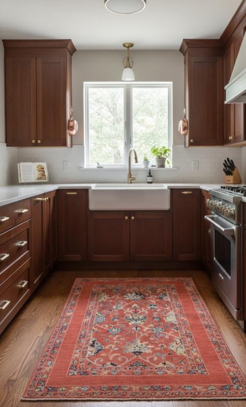 Orange Tribal Floral 4X6 Kazak Peshawar Oriental Rug