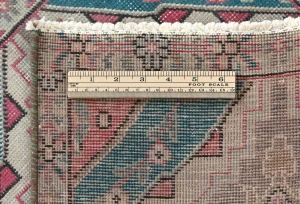 Semi Antique Muted Floral 1'8X2'4 Distressed Oriental Rug