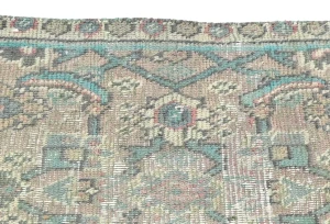 Semi Antique Muted Floral 1'7X2'4 Distressed Oriental Rug